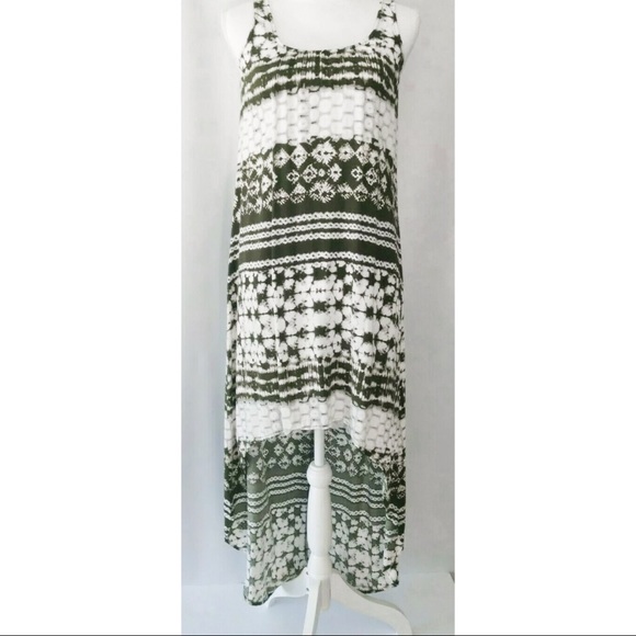 High Low Merona Green Tie Dye Dress - Picture 2 of 3